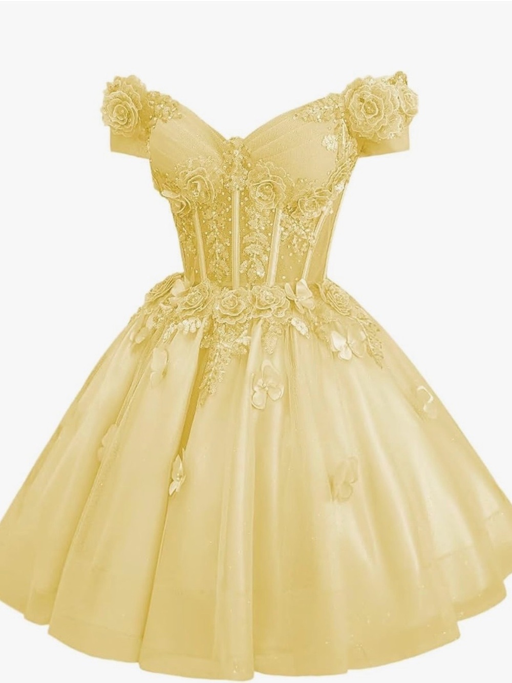 Yellow Princess Tulle Costume Dress - Unbranded